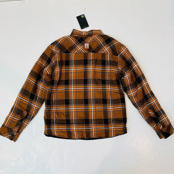 NWT Size 12 Orange Plaid Shacket with Sherpa Lining - Picture 4 of 5